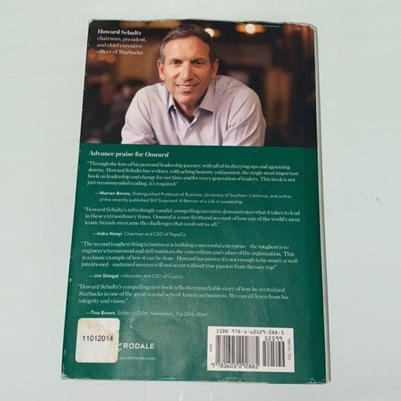 Onward by Howard Shultz Hard Cover Novel - Picture 7 of 7
